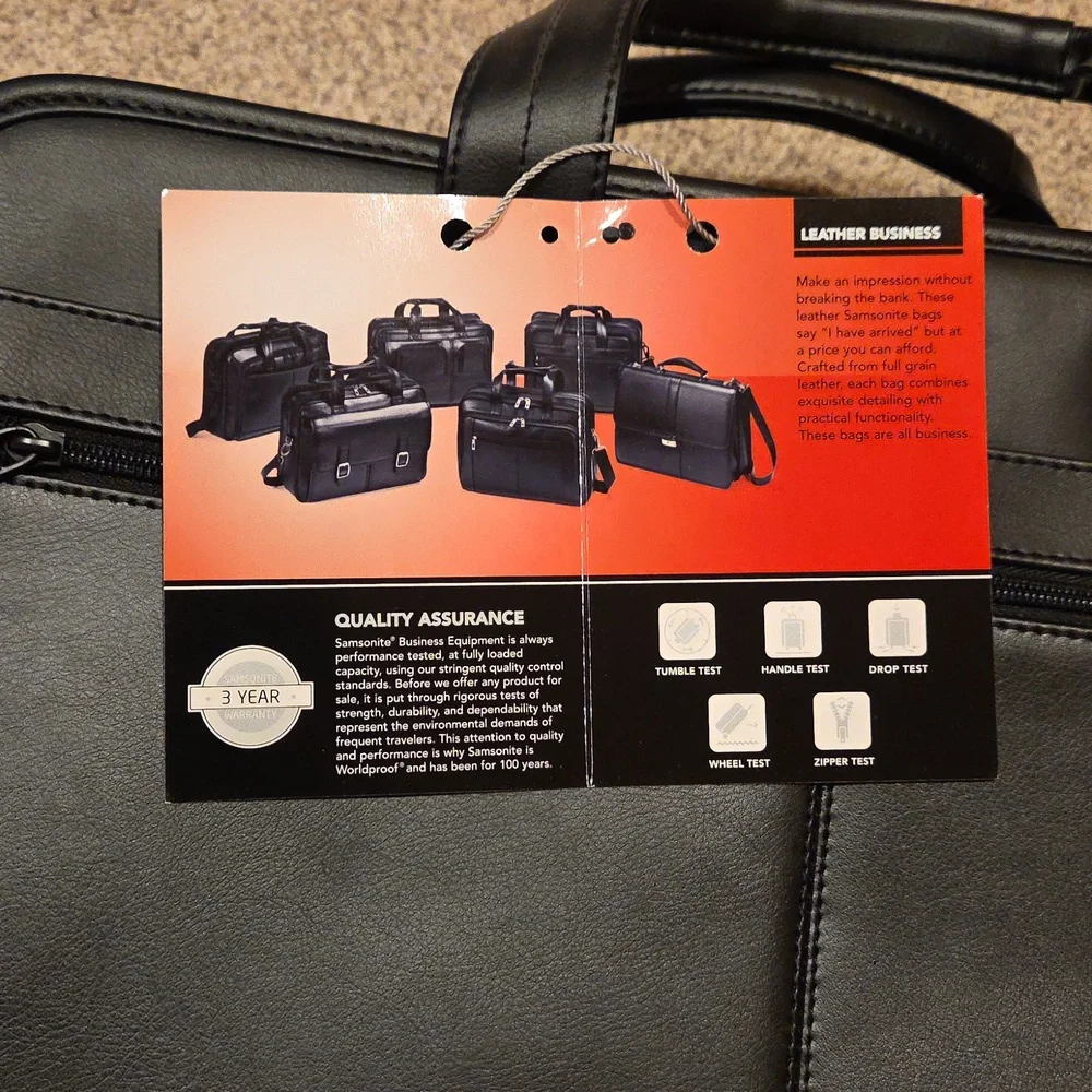 samsonite|leather expandable business case